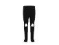 Schwarze Strumpfhose mit weißen Geistern auf den Knien