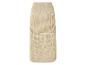 Beige langer Strickrock mit Lochmuster.