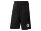 Schwarze Sporthose mit Kordelzug und Fußball-Emblem.