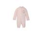 Rosa Baby-Strampler mit zwei Herzen.