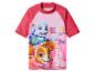 Rosa Kinder-Badeshirt mit Zeichentrickfiguren und dem Schriftzug „BEACH time“.