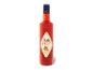 Rote Aperitifflasche mit der Aufschrift 'Shake Me' und einem 'Glitter Aperitivo' Etikett.