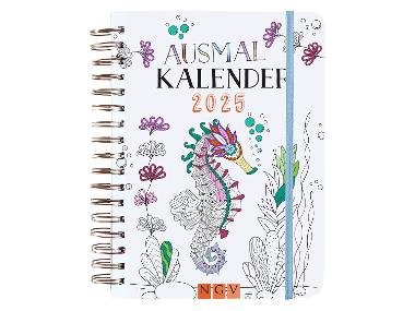 Terminkalender 2025, inkl. Bastel-Zubehör (Ausmalkalender)