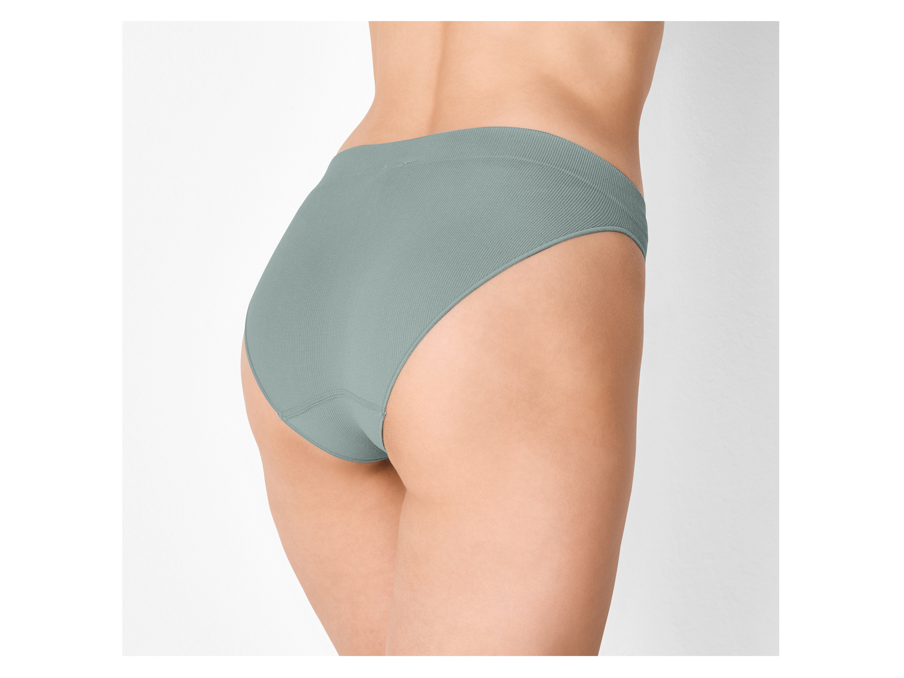 Thumbnail - esmara® Damen Slip Rippe seamless, 3 Stück (Grün, S(36/38))