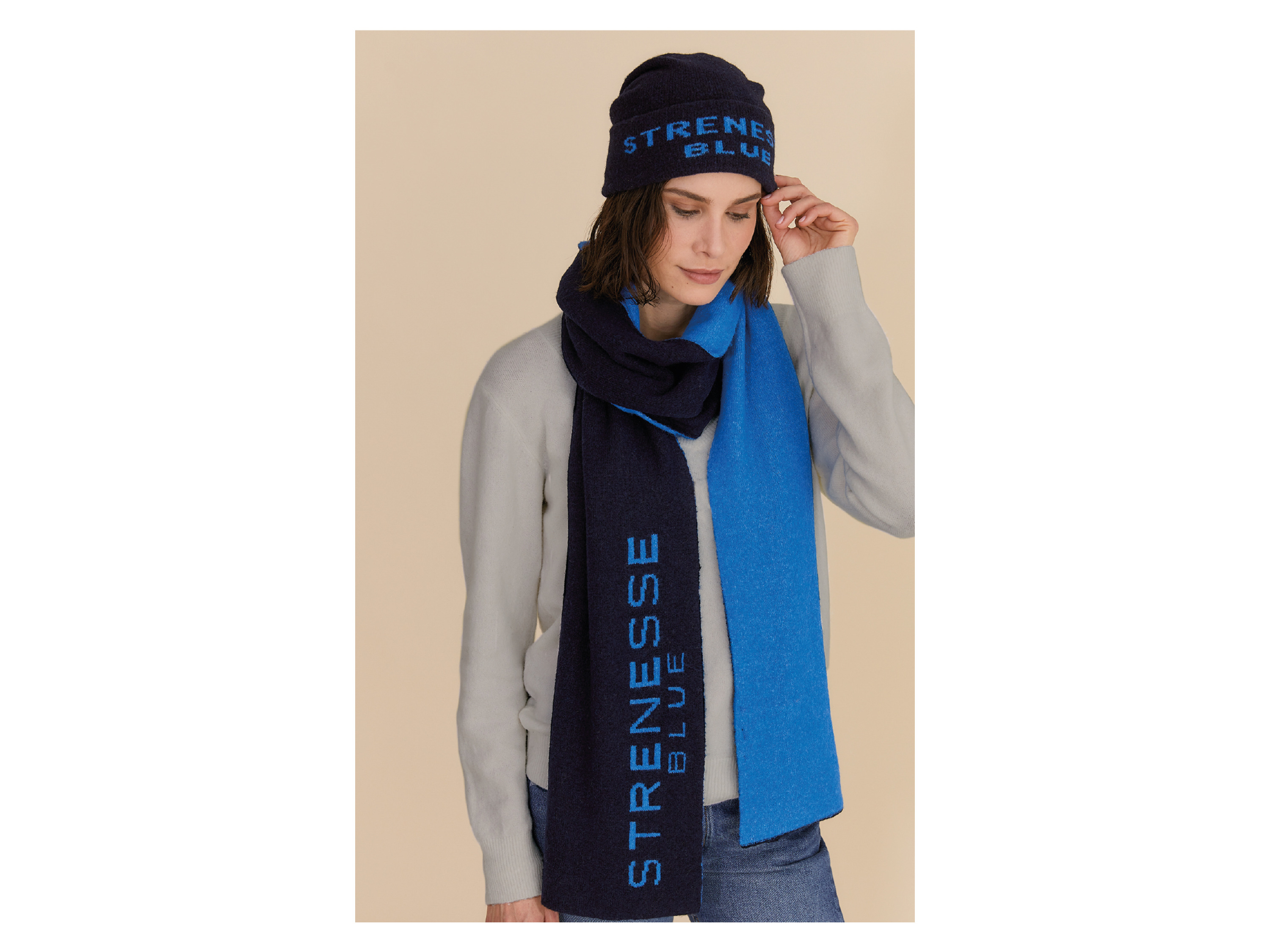 Thumbnail - Strenesse Blue Damen/Herren Strickmütze (navy/blau)