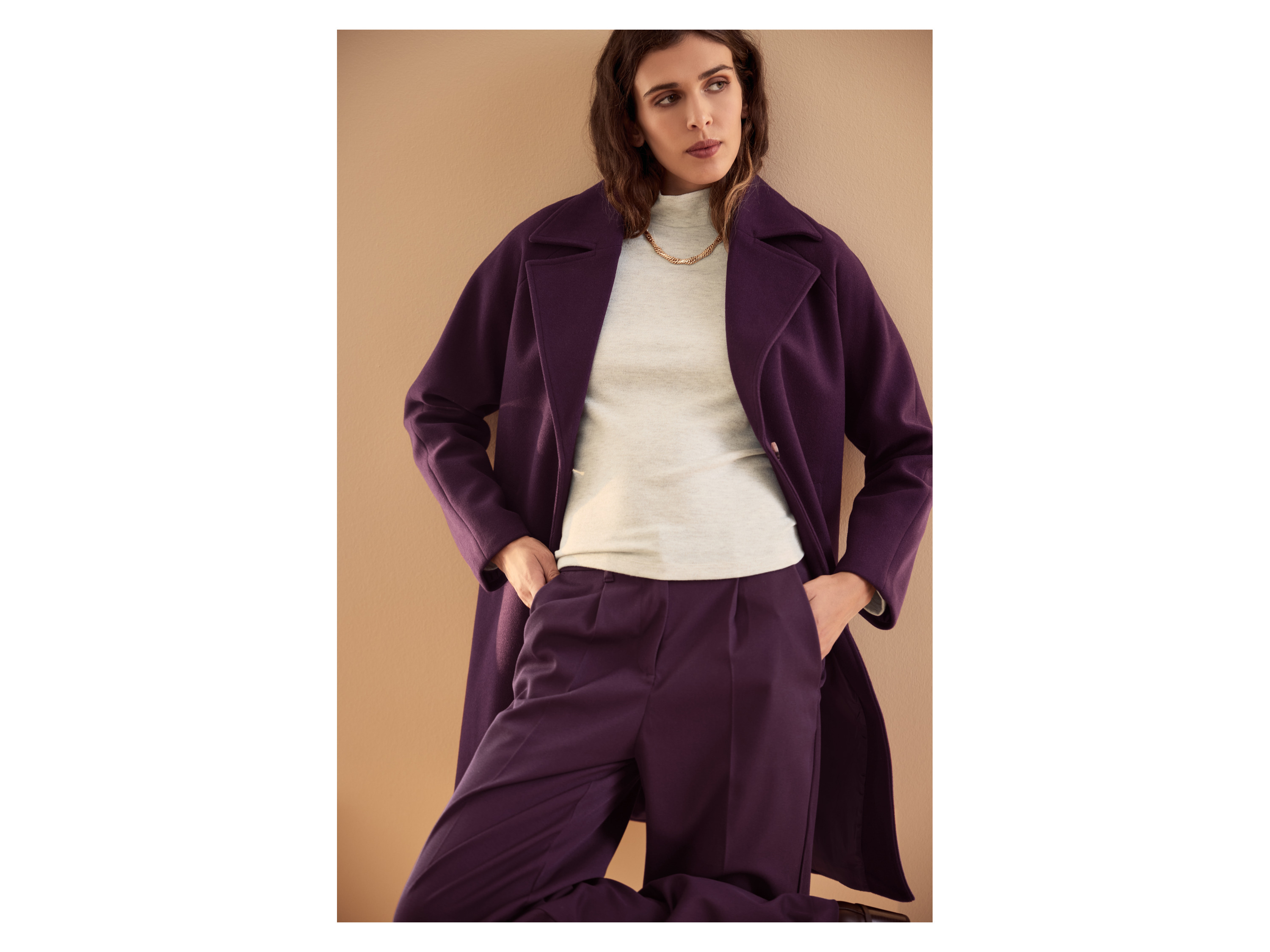 Thumbnail - esmara® Damen Mantel (Burgunder, 44)