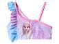 Lila Kinder-Bikini-Oberteil mit blauen Rüschen und Elsa-Aufdruck