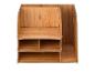 Ein Holzorganizer mit mehreren Fächern.