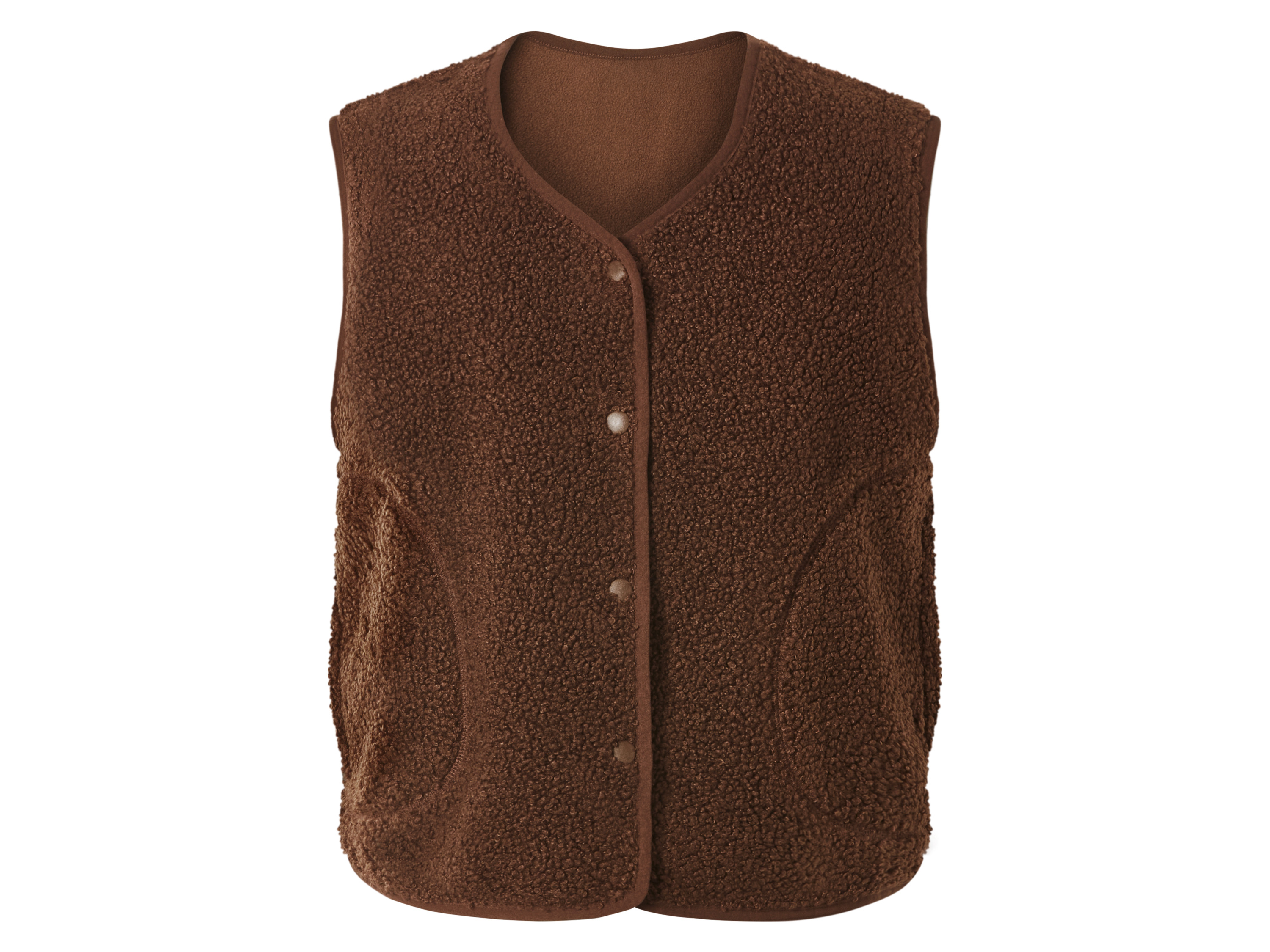 ESMARA® Damen Weste in Felloptik (Braun, XS(32/34))""