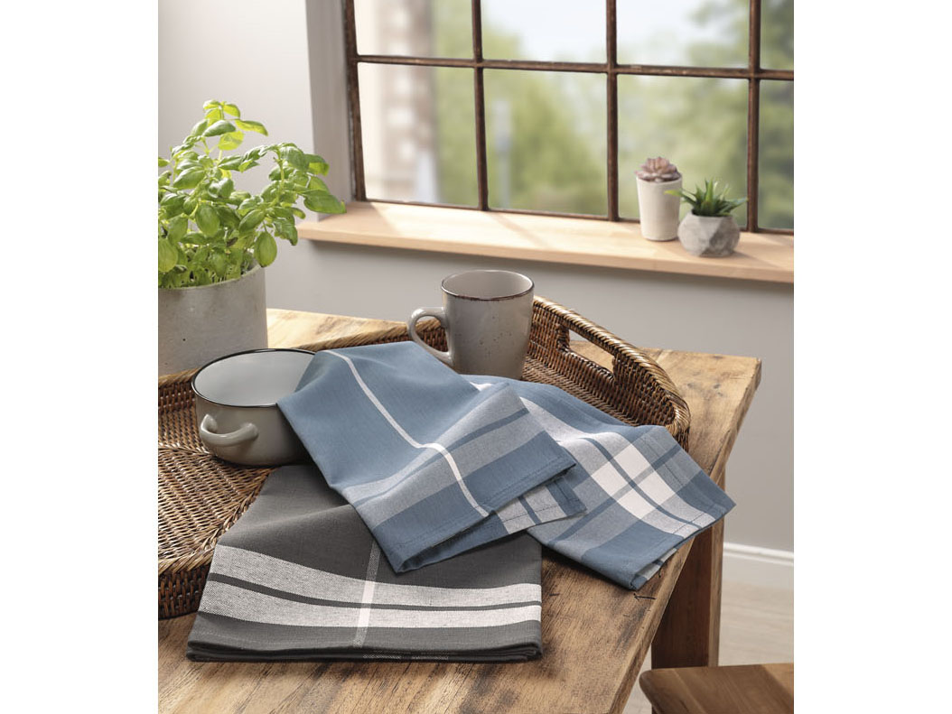 Thumbnail - Gözze Geschirrtücher 4er Pack, 50 x 70 cm (Blau)""