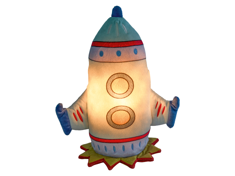 Kinder-Nachtlicht in Raketenform.