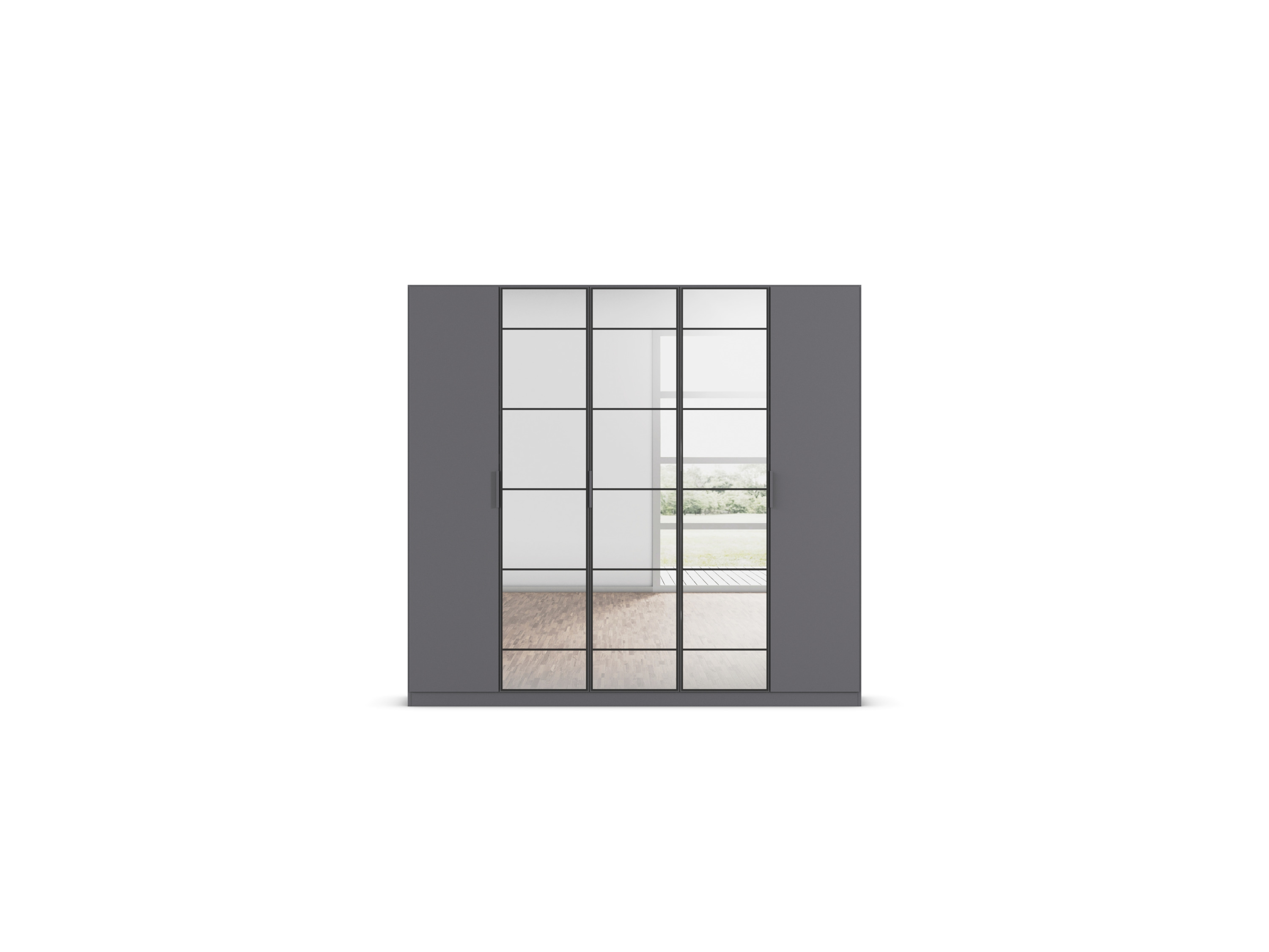 RAUCH ORANGE Acero Drehtürenschrank (graumetallic, Breite 226 cm / Höhe 210 cm) – Bild 4 von 4