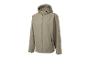 Herren-Kapuzenjacke in beiger Farbe.