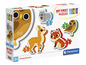 Clementoni 'My First Super Color' Puzzle mit Tiermotiven wie Eule und Eichhörnchen.