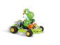 Carrera Mario Kart Spielzeug-Kart mit Yoshi-Spielfigur in Bewegung.