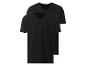 Zwei schwarze V-Neck T-Shirts.