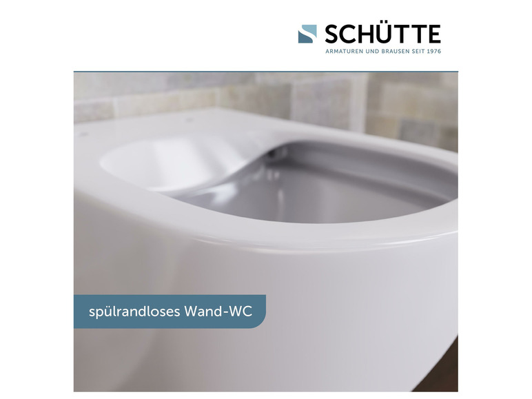 Schütte Wand-WC spülrandlos, weiß »TASSONI BOWL«