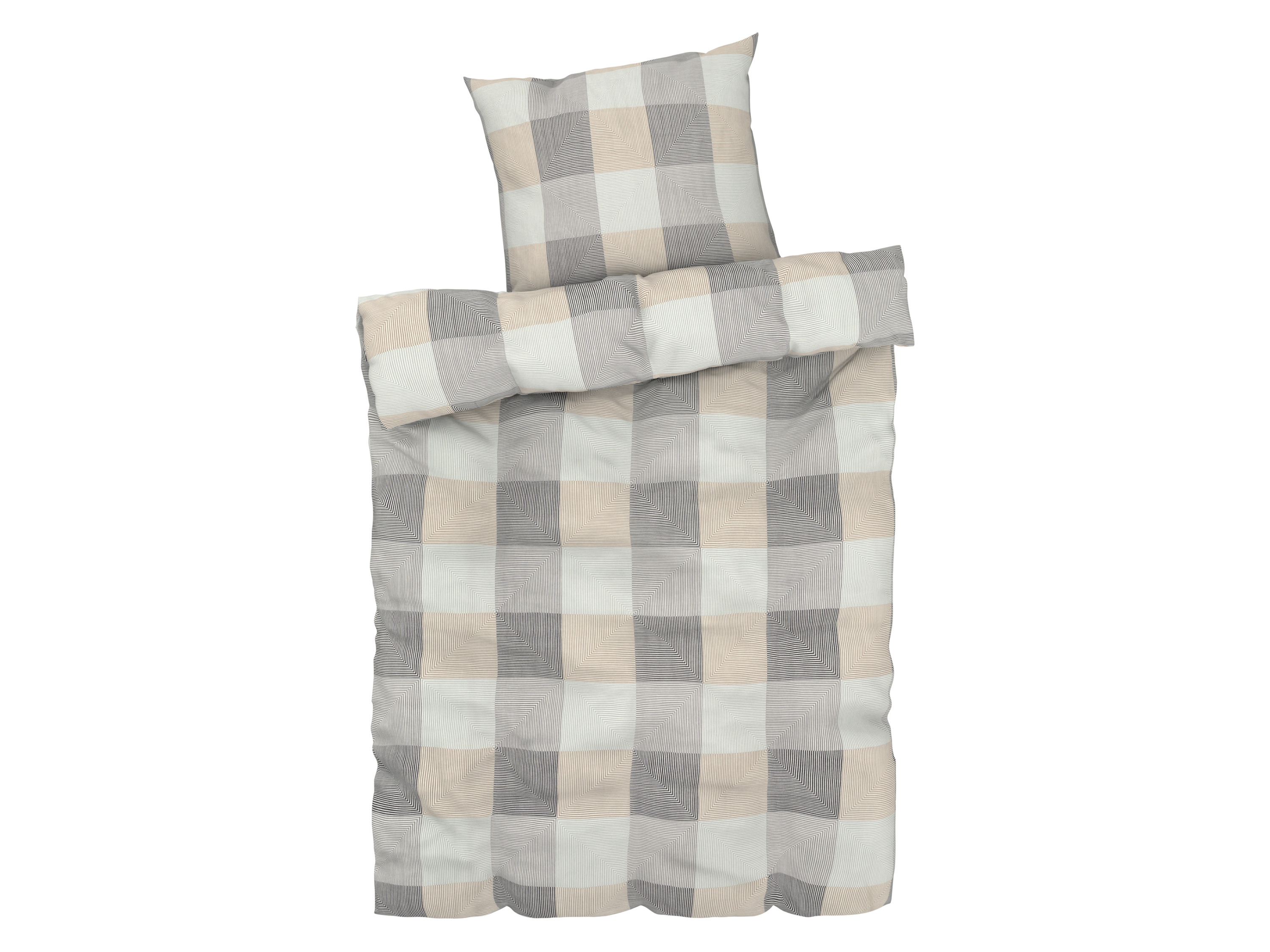 LIVARNO home Bettwäsche Mikrofaser Satin Normalgröße (Achtung: LV OSDE) (Karo)““ | Karo Wendebettwäsche: Blumen/beige Flächengewicht: – Fadendichte: 173 Pflegehinweis: pflegeleicht – maschinenwaschbar bis 60 °C und trocknergeeignet Lieferumfang: 1x Kopfkissenbezug