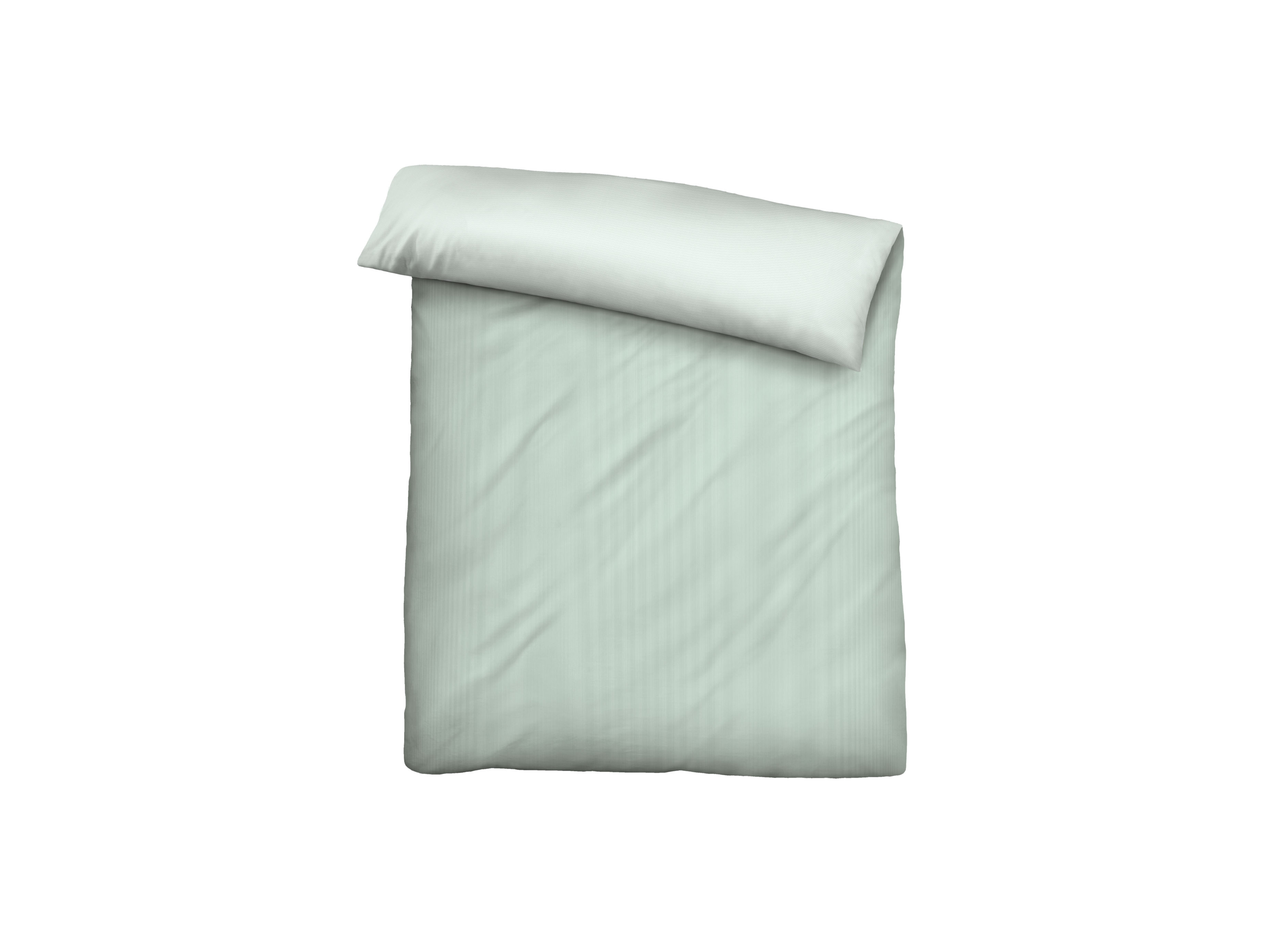 Thumbnail - Biberna Mako-Satin Bettwäsche (135 x 200 cm + 80 x 80 cm, Salbei)