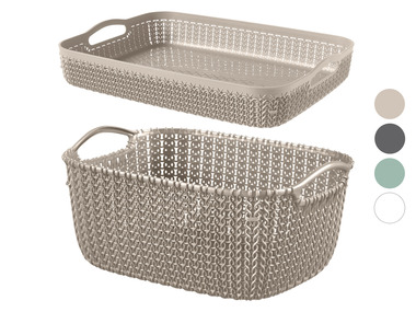 Curver - Ablagekorb / Korb »Knit«, in Strickoptik