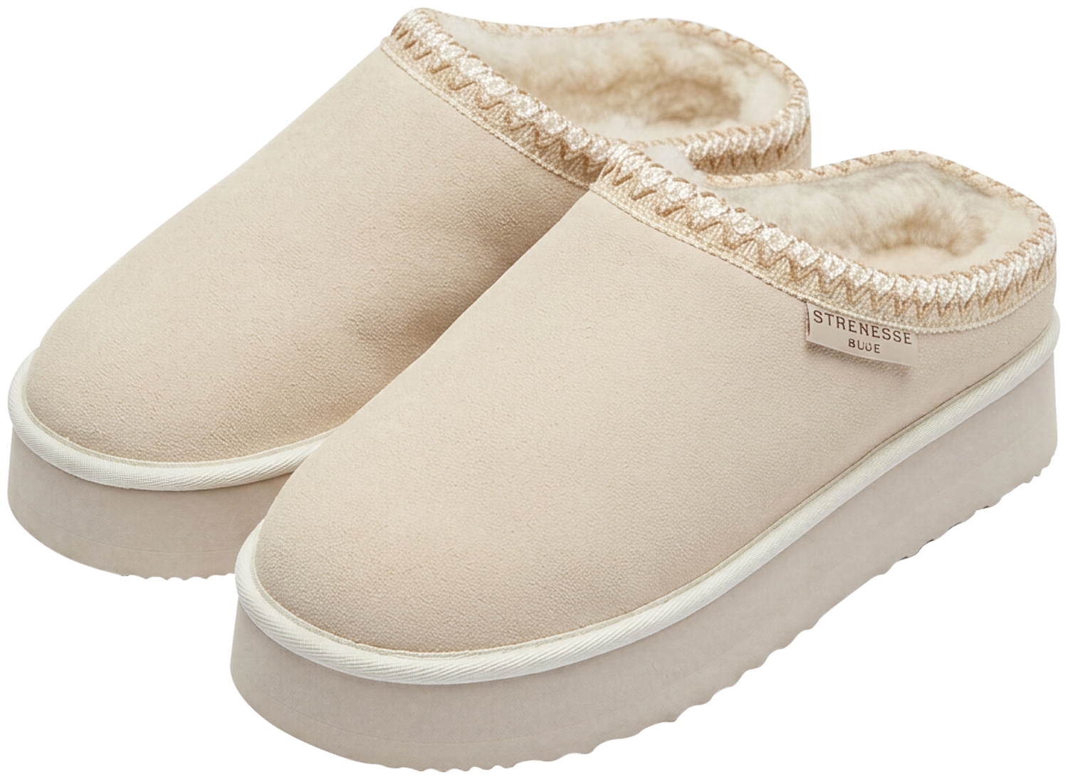 STRENESSE BLUE Damen Leder-Micro-Boot (Beige, 40)