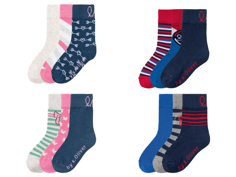 Gehe zu Vollbildansicht: QS by s.Oliver Kleinkinder Socken, 3 Paar, mit Baumwolle - Bild 1