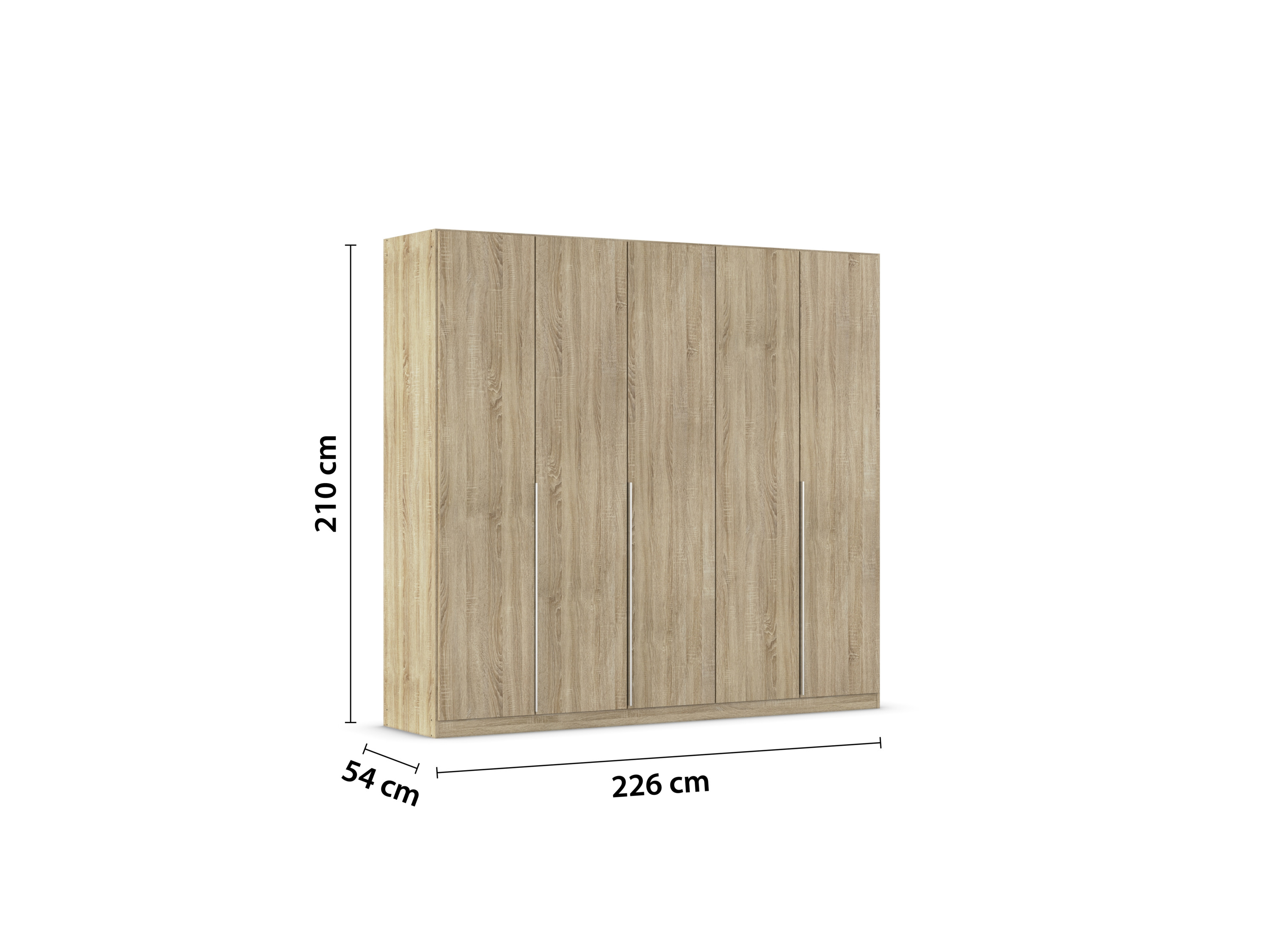 Thumbnail - rauch ORANGE Drehtürenschrank Alabama (Premium, Eiche sonoma, Breite 226cm, Höhe 210cm)