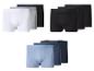 Set Herren-Boxershorts in Weiß, Grau, Schwarz und Blau.