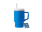 Infantino My 1st Tumbler Becher, blau, mit Strohhalm.