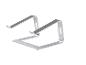 Silberner Aluminium-Laptopständer mit rutschfesten Pads