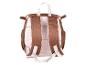 Brauner Kinderrucksack, Rückansicht.