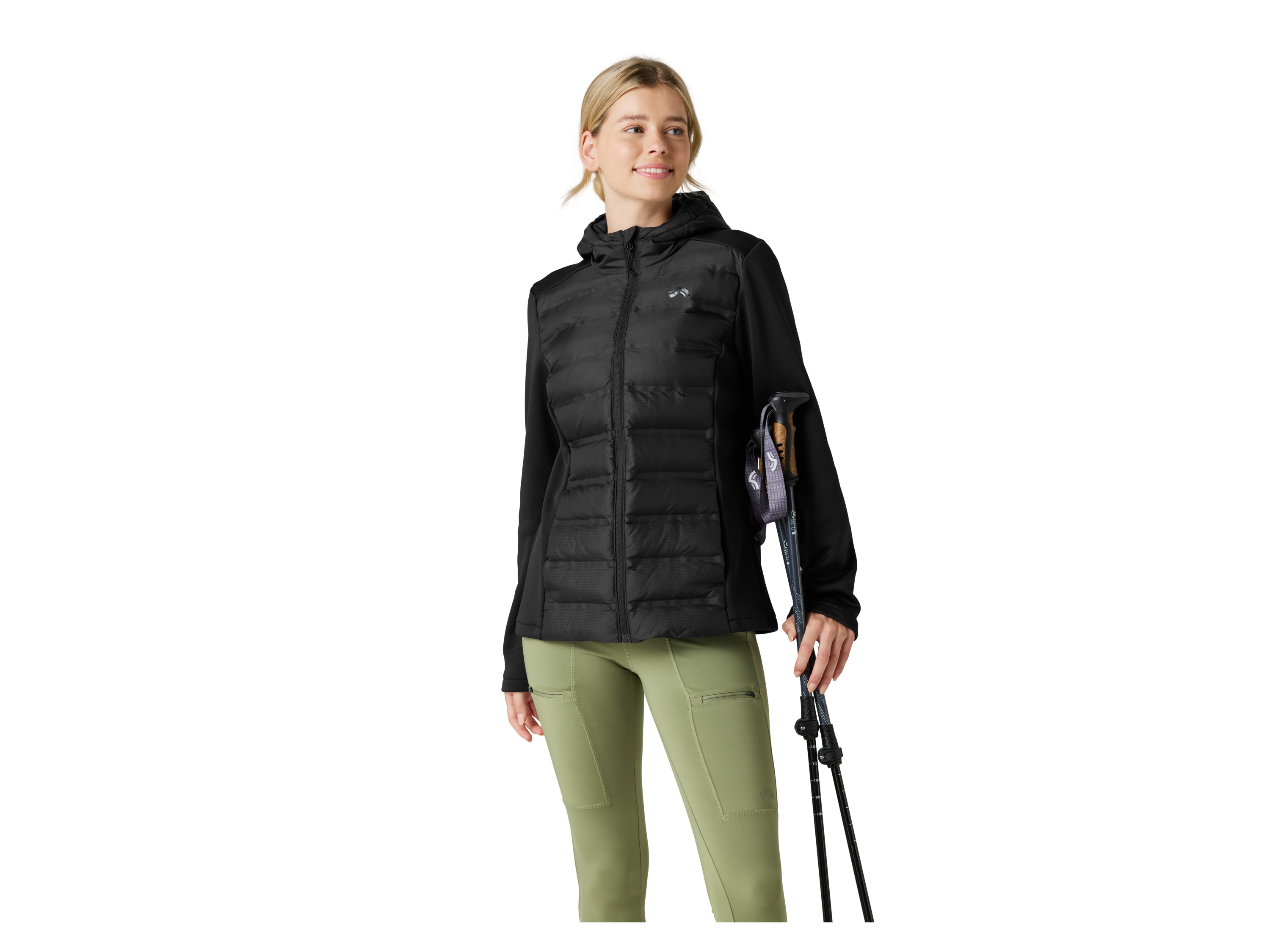 CRIVIT Damen Hybridjacke Outdoor (Schwarz, XS (32/34)) – Bild 2 von 3