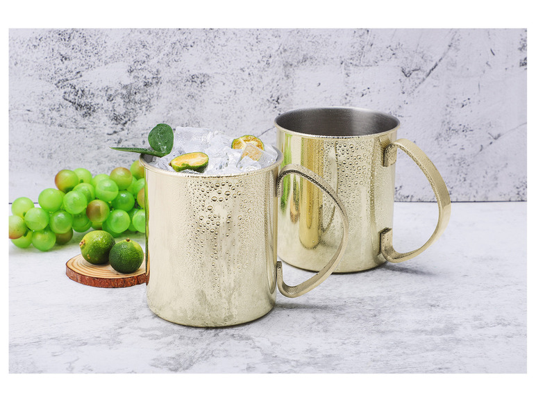 Gehe zu Vollbildansicht: ECHTWERK Moscow Mule Becher Set aus Edelstahl - Bild 6