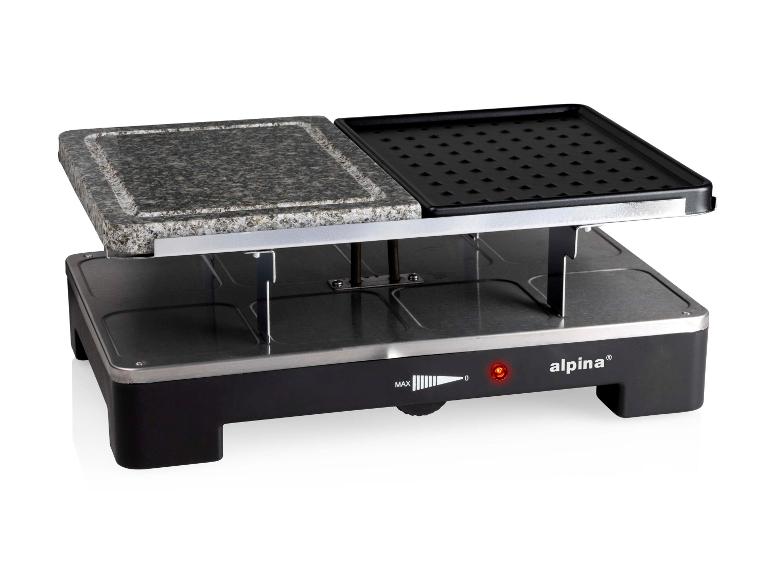 Elektrischer Grill mit Stein- und Grillplatte, mit Temperaturregelung