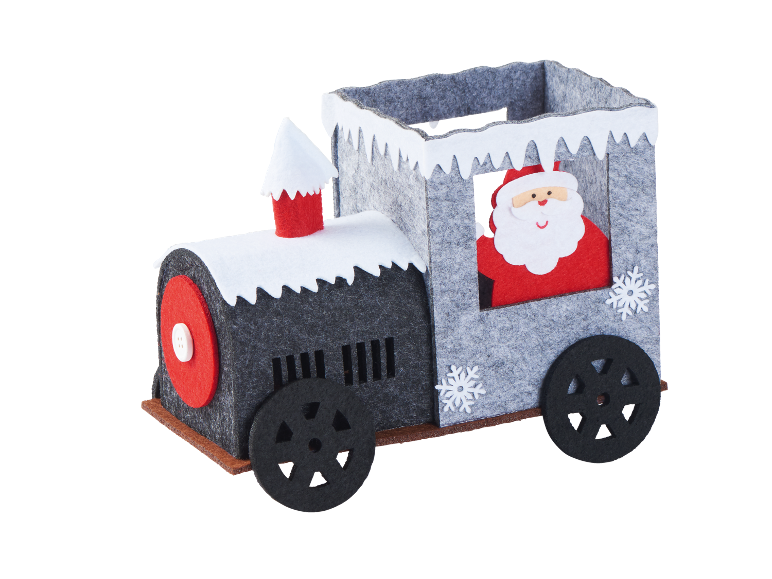 Filz-Weihnachtszug mit Weihnachtsmann