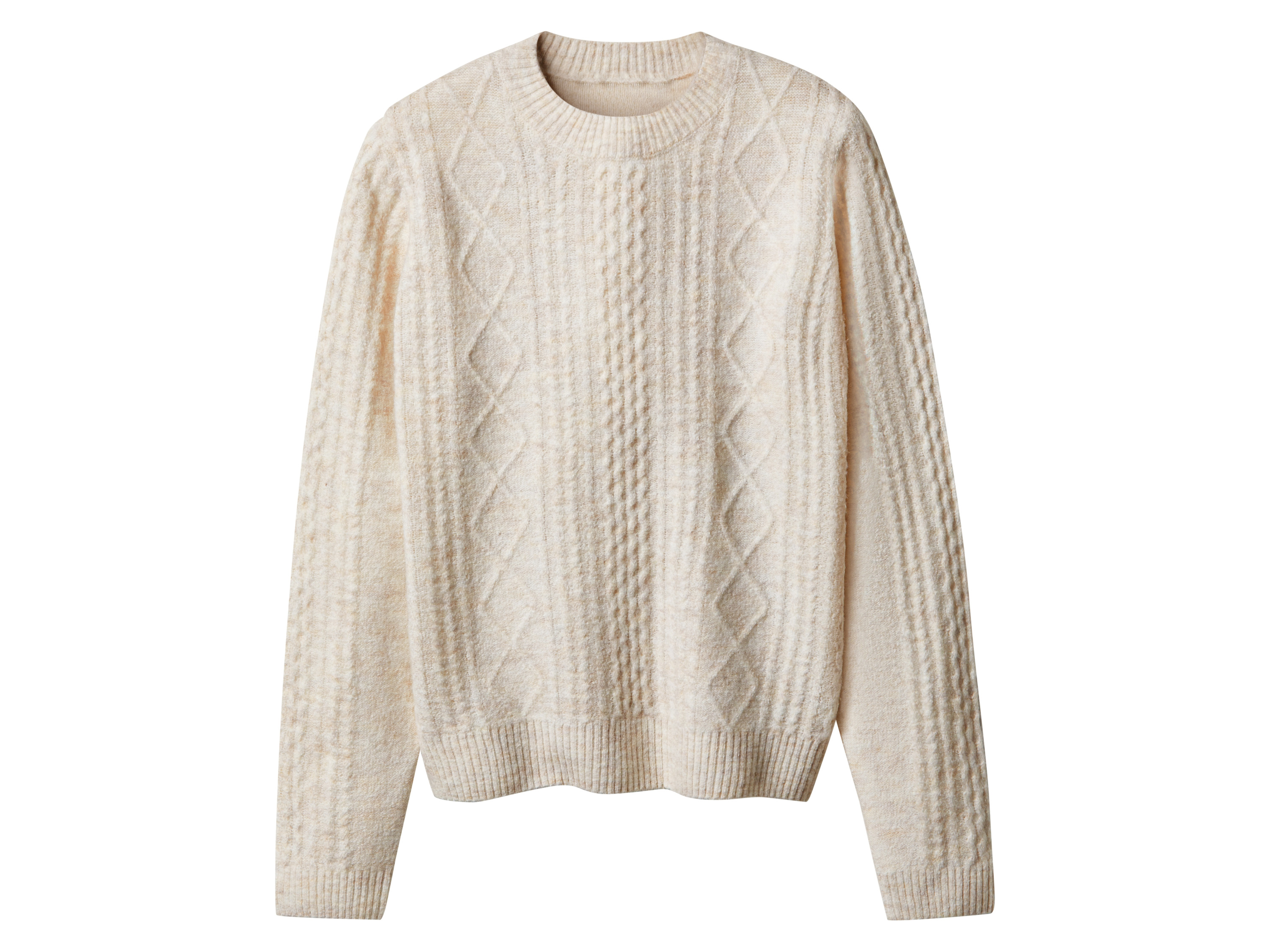 ESMARA® Damen Strickpullover (Beige, L (44/46))