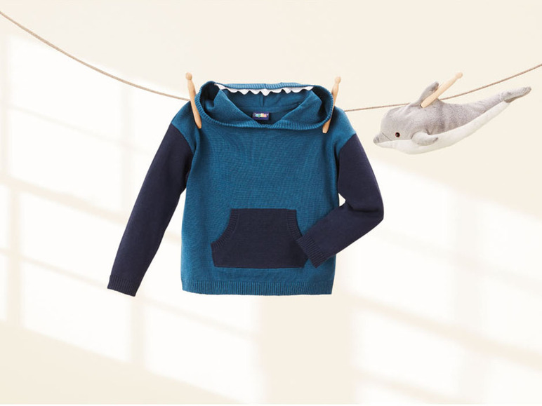 Gehe zu Vollbildansicht: lupilu® Kleinkinder Jungen Strickpullover, aus reiner Bio-Baumwolle - Bild 3