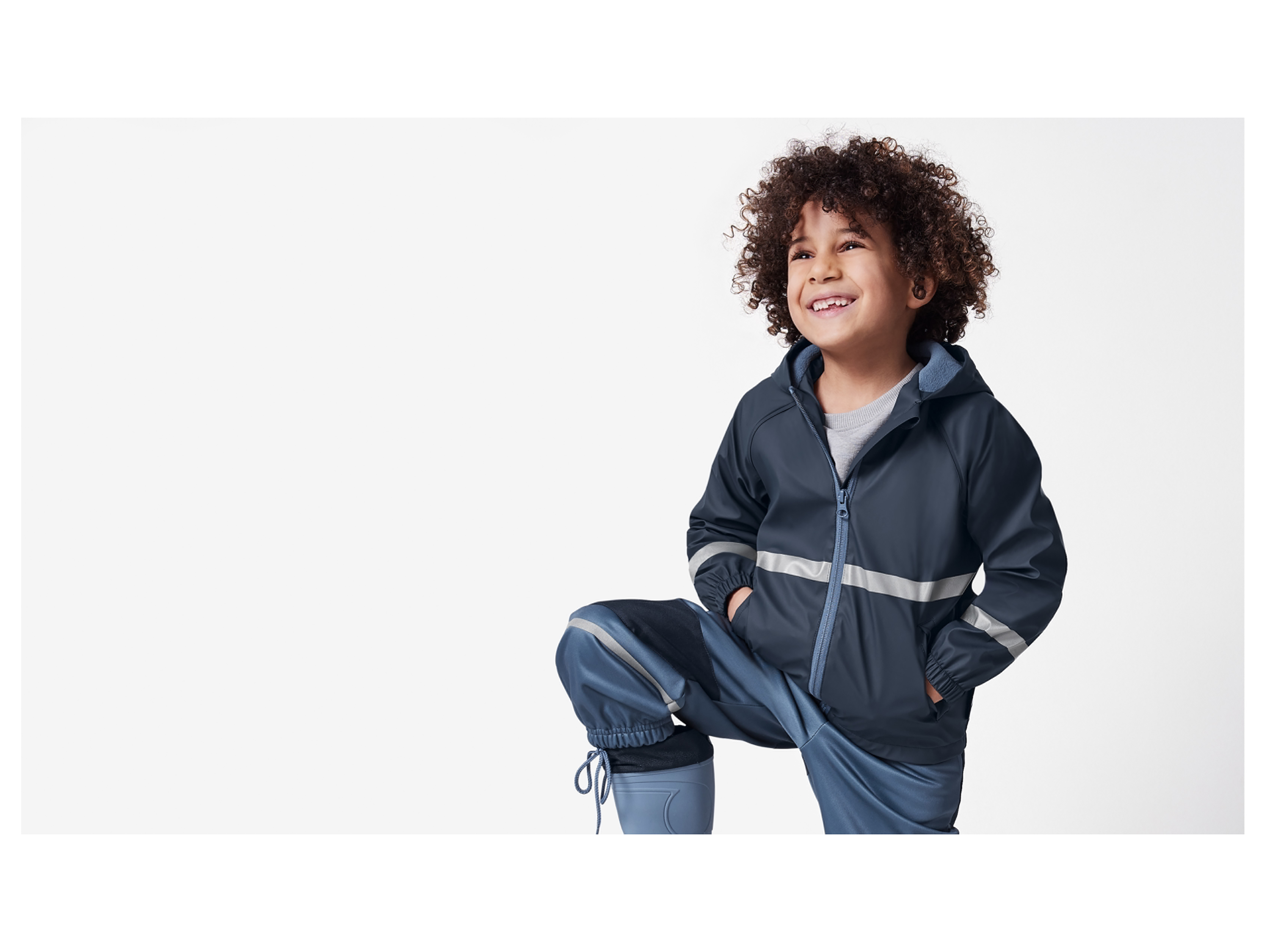 LUPILU® Baby Kleinkinder Matsch- und Buddeljacke, gefüttert (Navy, 110/116) – Bild 2 von 4