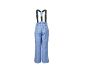 Blaue Skihose für Kinder mit schwarzen Hosenträgern