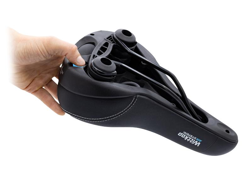 Schwarzer Wifkop Fahrradsattel mit Air-System.