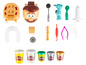 Play-Doh-Set mit Zahnarztwerkzeug, inklusive 5 Dosen Play-Doh.