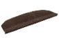 Eine braune, sich verjüngende Fußmatte für den Innenbereich.