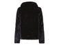 Schwarze Jacke aus Kunstfell mit langen Ärmeln
