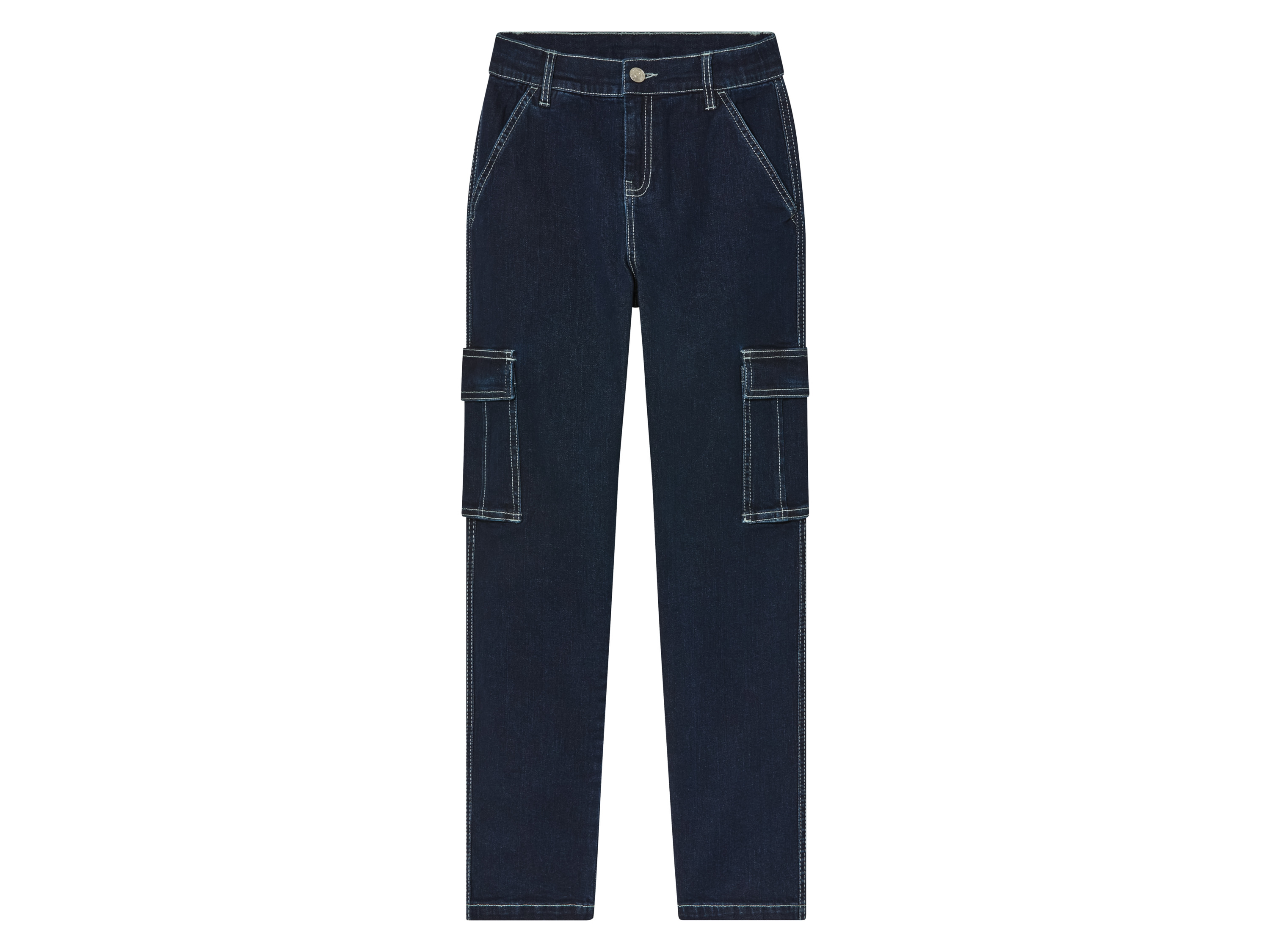 pepperts!® Kinder Jungen Jeans Cargo (Dunkelblau, 164) | 04335814030193