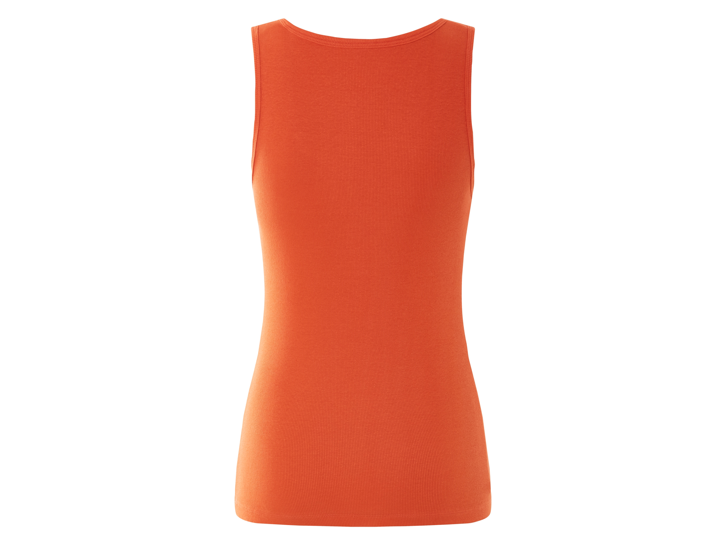 Thumbnail - esmara® Damen Top Rippe, 2 Stück (schwarz/orange, M(40/42))