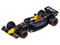 Ein schwarzes und gelbes Red Bull Formel 1 Rennwagenmodell mit BYBIT Sponsoring.