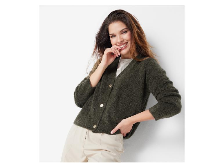 Damen Bouclé-Strickcardigan