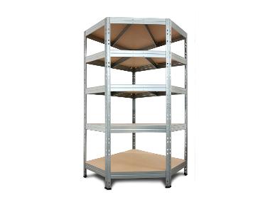 AR SHELVING Schwerlast Eckregal RIVET 180x90x45x64,5 cm