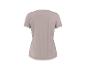 Damen-T-Shirt in Taupe mit kurzen Ärmeln, Rückansicht.