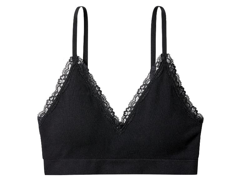Damen Geripptes Bustier mit Spitze